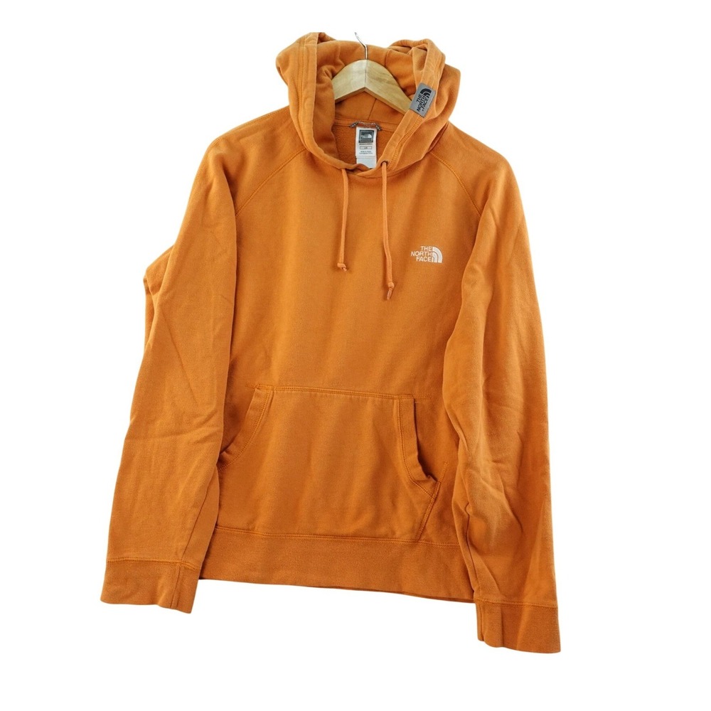 The North Face Pullover Hoodie Mens LOrange Logo Front Pocket Comfy‎ Casual Y2K